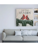 James Wiens Christmas Affinity X Two Birds Canvas Art - 15.5" x 21"