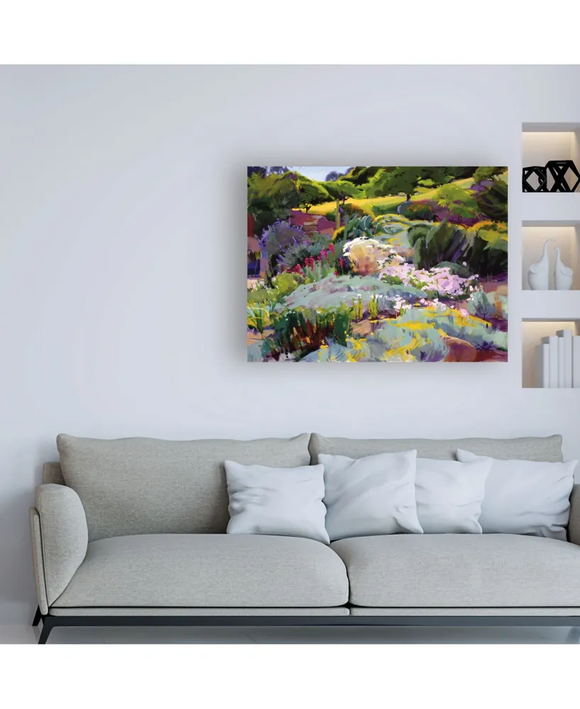 Marcia Burt Hillside Garden Canvas Art