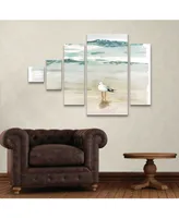 Victoria Borges Seagull Cove Ii Multi Panel Art Set Right Heavy Diamond - 19" x 41.5"