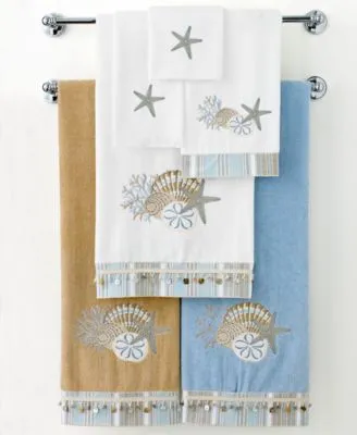 Avanti By The Sea Embroidered Cotton Bath Towels