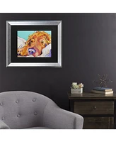 Pat Saunders-White Snoozer King Matted Framed Art - 27" x 33"