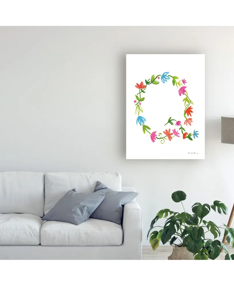 Farida Zaman Floral Alphabet Letter Xvii Canvas Art