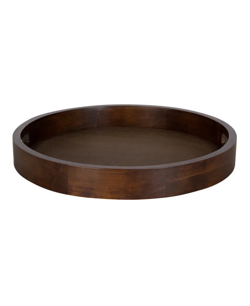 Kate and Laurel Hutton Round Wood Tray - 18.25" x