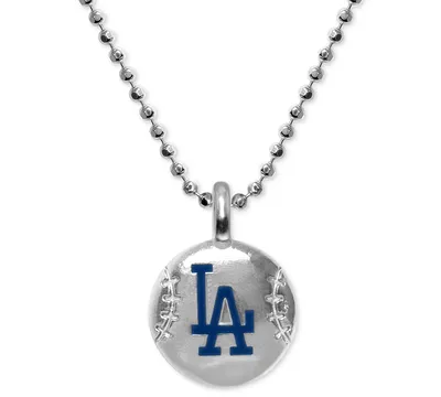 Alex Woo Los Angeles Dodgers 16" Pendant Necklace in Sterling Silver