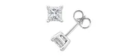 Princess-Cut Diamond Stud Earrings in 10k White Gold (1/10 ct. t.w.)