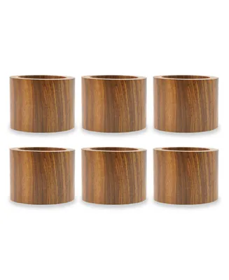 Design Imports Wood Band Napkin Ring, Set of 6