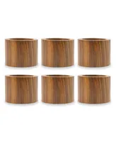 Design Imports Wood Band Napkin Ring, Set of 6