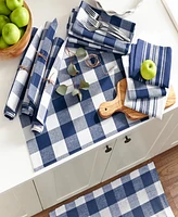 Elrene Farmhouse Living Stripe and Check Kitchen Towels - Set of 3