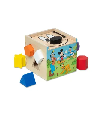 Melissa and Doug Mickey Mouse & Friends Wooden Shape Sorting Cube