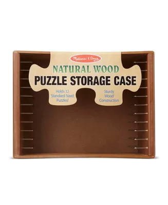Melissa and Doug Natural Wood Puzzle Case