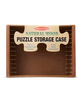 Melissa and Doug Natural Wood Puzzle Case