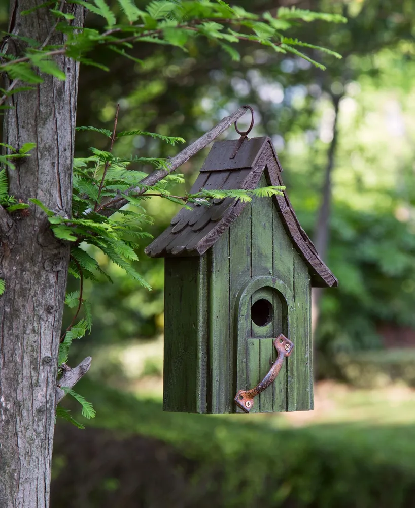 Glitzhome Distressed Wooden Birdhouse
