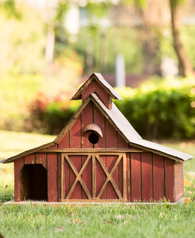 Glitzhome Extra-Large Rustic Wood Barn Birdhouse