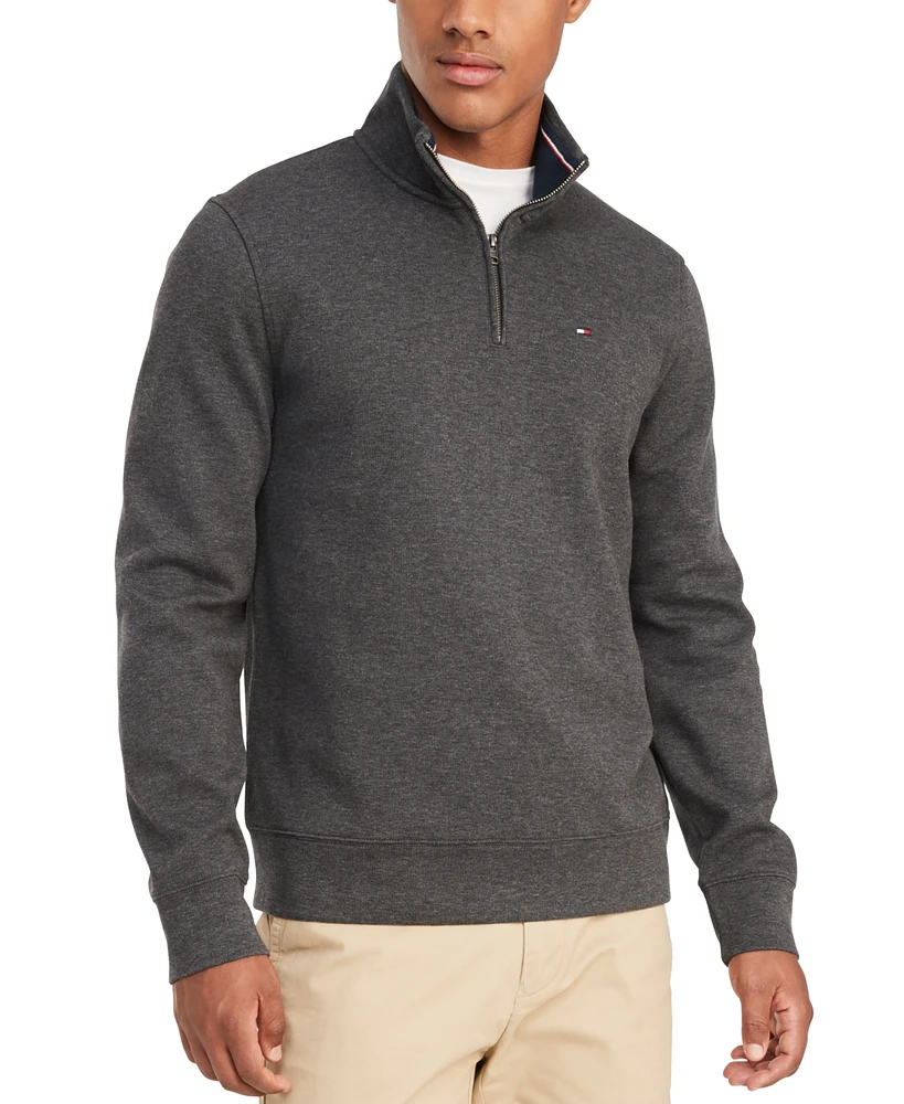 Tommy Hilfiger Men's Big & Tall Bill French Rib Quarter-Zip Pullover