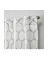 Nicole Miller Hexa Geometric Print Hidden Tab Top Curtain Panel Pair, 54" X 96"