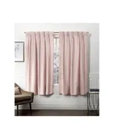 Exclusive Home Curtains Velvet Heavyweight Pinch Pleat Curtain Panel Pair