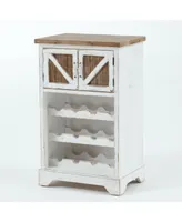 Luxen Home Wood Wine Cabinet