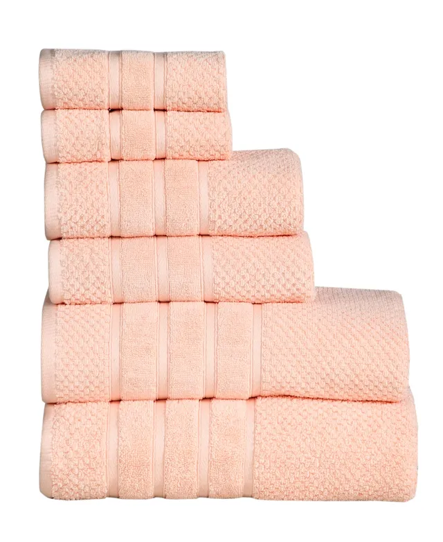 Feather & Stitch NY Waffle 6 Piece Ringspun Cotton Towel Set