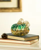 Glitzhome Small Glass Pumpkin