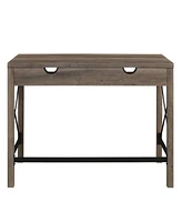 Walker Edison Farmhouse Metal and Wood Desk