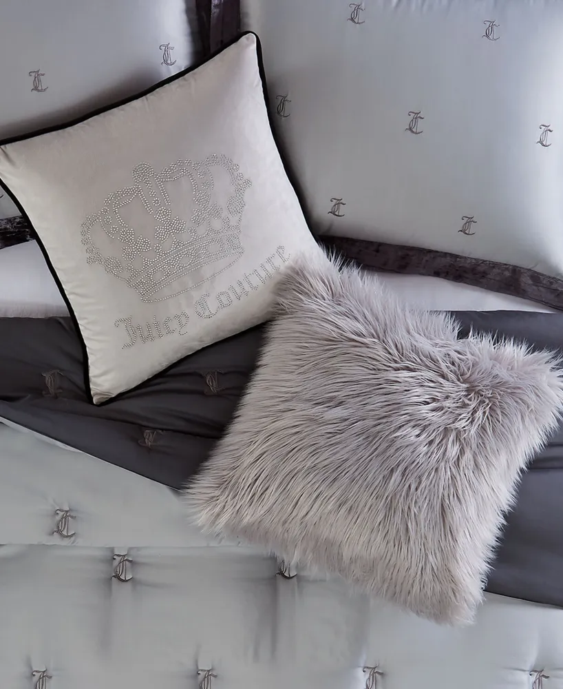 Juicy Couture Sheepskin Faux-Fur Decorative Pillow, 22" x 22"