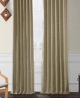 Half Price Drapes Nomad Tan Textured Faux Linen Room Darkening Curtain