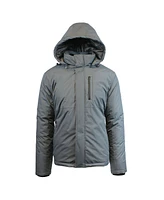 Spire By Galaxy Men's Heavyweight Presidential Tech Jacket with Detachable Hood