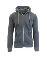 Galaxy By Harvic Men's Full Zip Fleece Hooded Sweatshirt