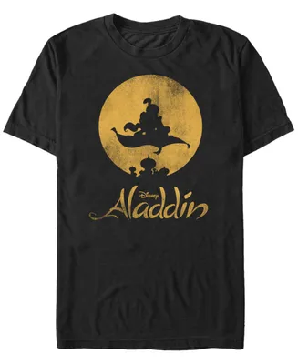 Disney Men's Aladdin Magic Carpet Silhouette Short Sleeve T-Shirt
