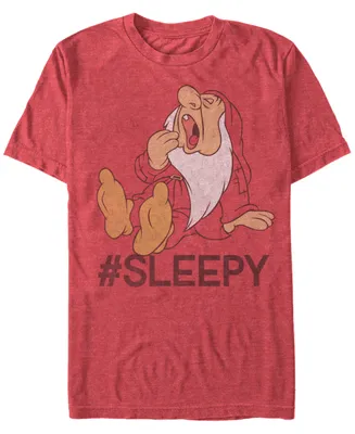 Disney Men's Snow White Sleepy Short Sleeve T-Shirt