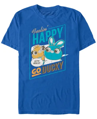 Disney Pixar Men's Toy Story 4 Happy Go Ducky Short Sleeve T-Shirt