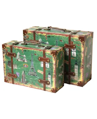Vintiquewise Vintage-Like Style European Luggage Suitcase, Set of 2