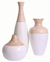 Uniquewise Spun Bamboo Vase Collection