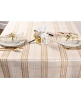 Design Imports Metallic Plaid Tablecloth