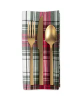 Design Imports Christmas Plaid Napkin, Set of 6