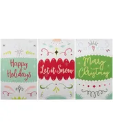 Design Imports Assorted Winter Wishes Holiday Printed Dishtowel Set