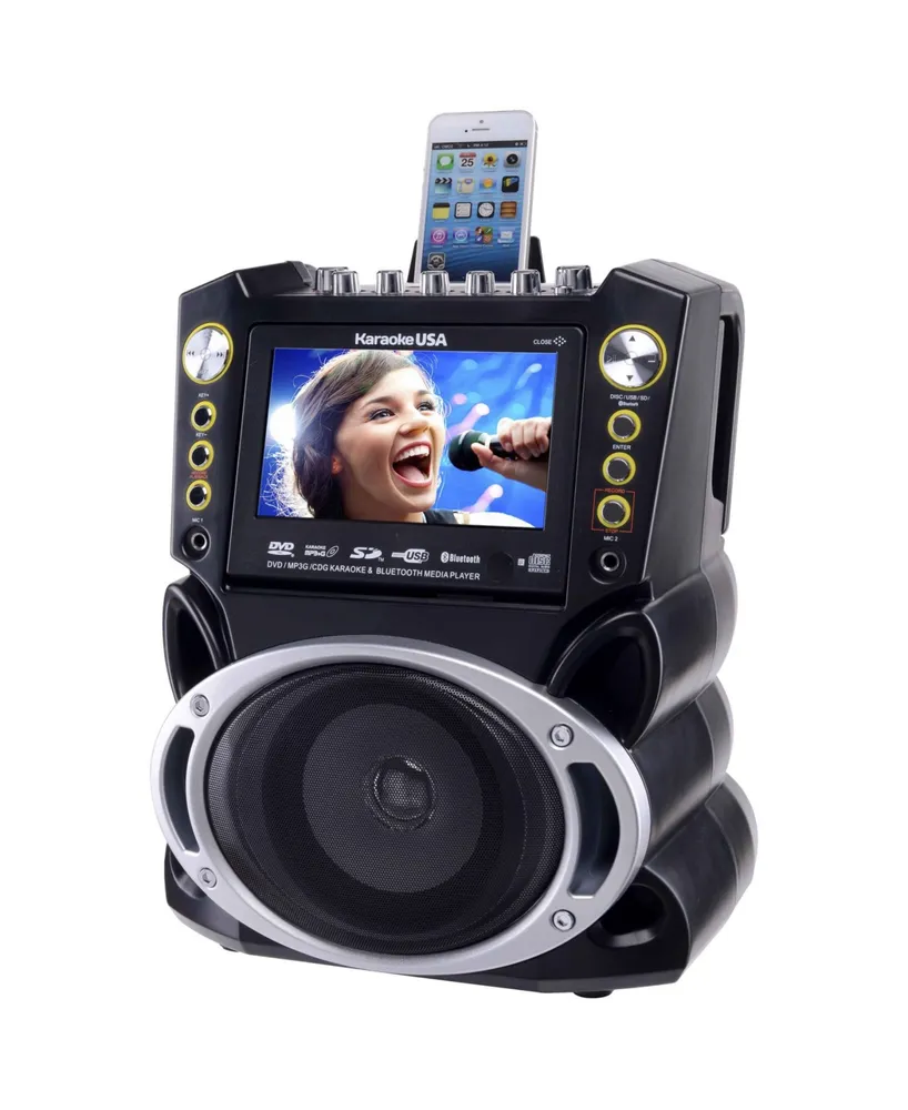 Karaoke Usa Bluetooth Karaoke Machine, 2 Microphones