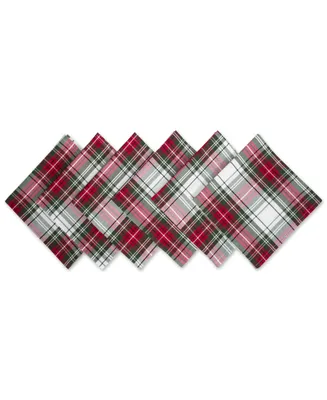 Design Imports Christmas Plaid Napkin, Set of 6