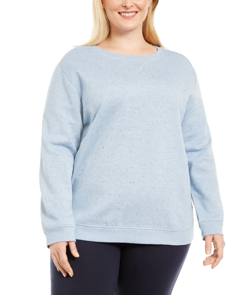 Karen Scott Plus Crewneck Sweatshirt, Created for Macy's