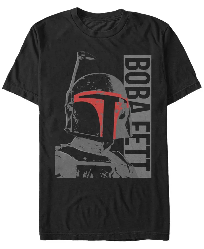 Star Wars Men's Classic Boba Fett Helmet Highlights Short Sleeve T-Shirt