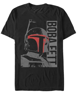 Star Wars Men's Classic Boba Fett Helmet Highlights Short Sleeve T-Shirt