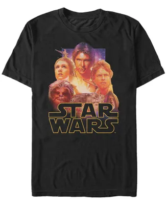 Star Wars Men's Classic Heavenly Han Solo Group Short Sleeve T-Shirt