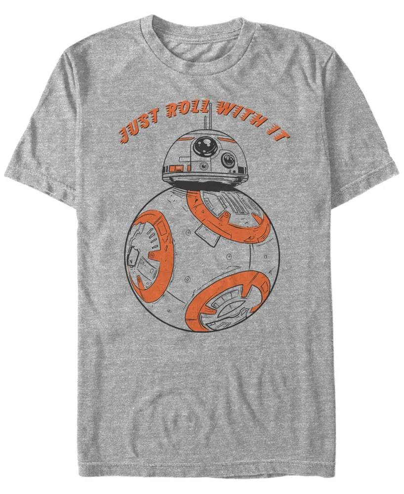 Star Wars Men's Bb-8 Just Roll With It Short Sleeve T-Shirt