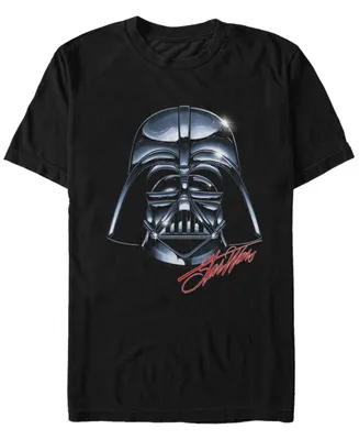 Star Wars Men's Classic Darth Vader Shiny Helmet Short Sleeve T-Shirt