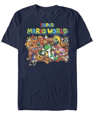 Nintendo Men's Super Mario World Map Short Sleeve T-Shirt