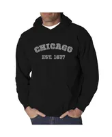 La Pop Art Men's Word Hooded Sweatshirt - Chicago 1837