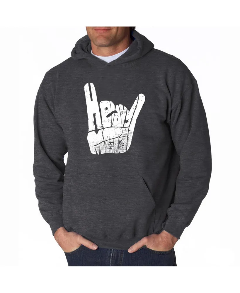 La Pop Art Men's Word Hooded Sweatshirt - Heavy Metal