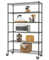 Trinity Basics -Tier Wire Shelving Rack Nsf Includes Wheels