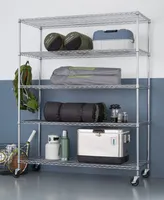 Trinity 5-Tier Heavy Duty Wire Shelving Rack with Nsf Includes Wheels