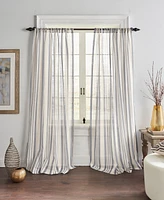 Elrene Home Fashions Hampton Stripe Sheer Window Curtain